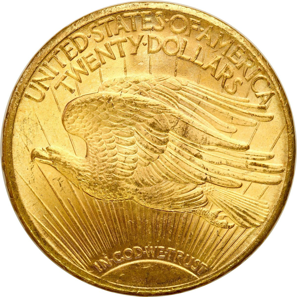 USA. Złote 20 $ dolarów 1927 Filadelfia St. Gaudens - WYŚMIENITA